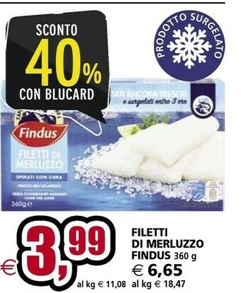 Il Gigante Findus Filetti Di Merluzzo offerta