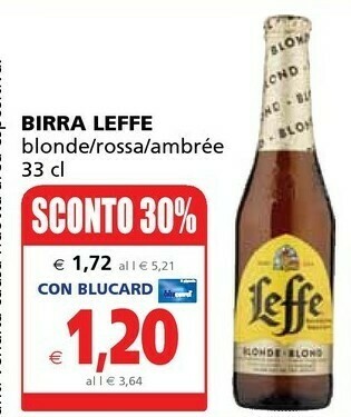 Il Gigante Leffe Birra offerta