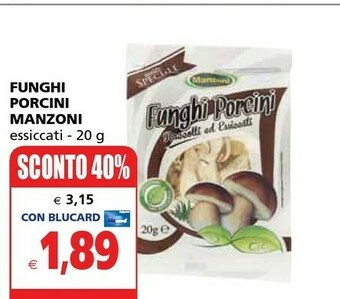 Il Gigante Manzoni Funghi Porcini offerta