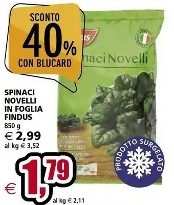 Il Gigante Findus Spinaci Novelli In Foglia offerta