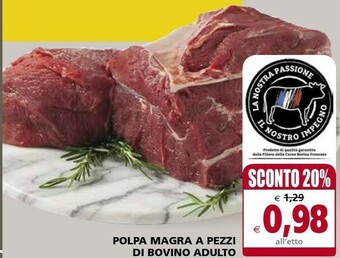 Il Gigante Polpa Magra A Pezzi Di Bovino Adulto offerta