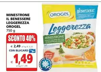 Il Gigante Orogel Minestrone Leggerezza Il Benessere offerta
