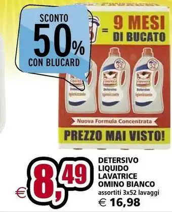 Il Gigante Omino Bianco Detersivo Liquido Lavatrice offerta