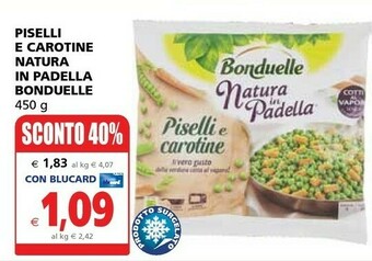 Il Gigante Bonduelle Natura In Padella Piselli E Carotine 450 G(ml) offerta