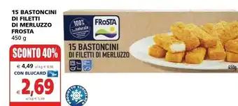 Il Gigante Frosta - 15 Bastoncini Di Filetti Di Merluzzo 450 G(ml) offerta