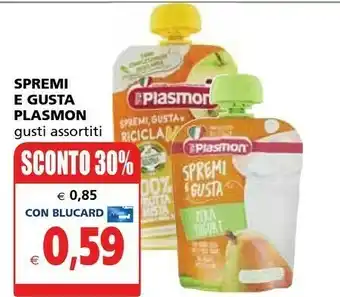 Il Gigante Plasmon Spremi E Gusta Mela 100 G(ml) offerta