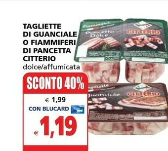 Il Gigante Citterio Tagliette Di Guanciale offerta