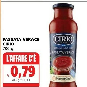 Il Gigante Cirio La Verace Passata 700 G(ml) offerta