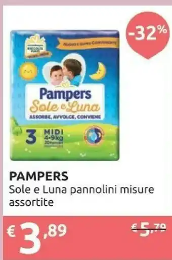 Ipersoap Pampers Sole E Luna Pannolini offerta