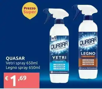 Ipersoap Quasar Vetri Spray/ Legno Spray offerta