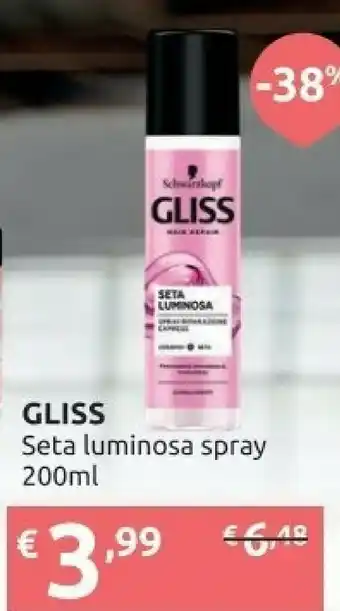Ipersoap Gliss Seta Luminosa Spray offerta