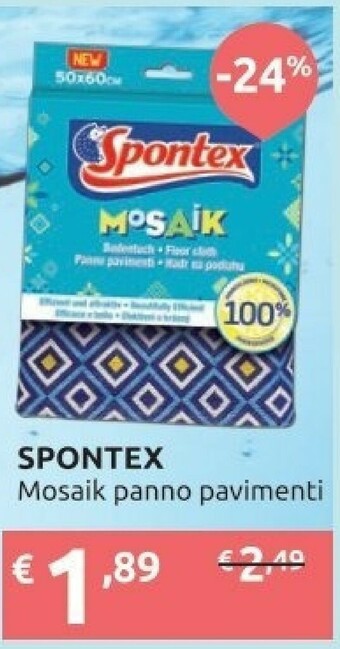 Ipersoap Spontex Mosaik Panno Pavimenti offerta