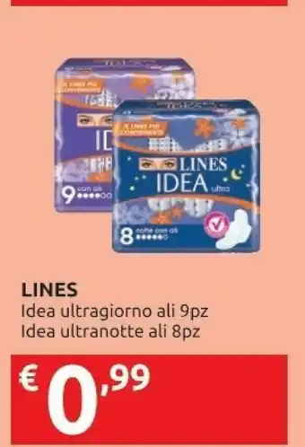 Ipersoap Lines Seta Ultra Notte Con Ali Salviettine Detergenti 8 Pezzo(i) offerta