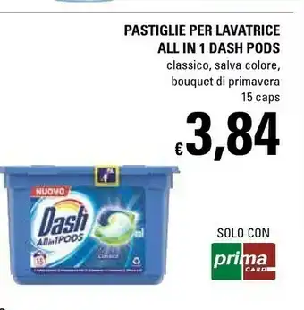 Basko Dash Pastiglie Per Lavatrice All In 1 Pods Classico offerta
