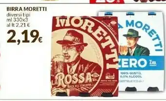 Doro Supermercati Birra Moretti - Birra Moretti 330 g(ml) offerta