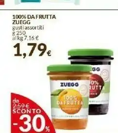 Doro Supermercati Zuegg Frutti Di Bosco 100% Da Frutta 250 G(ml) offerta