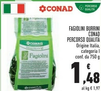 Conad Fagiolini Burrini offerta