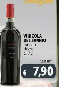 Deco Supermercati Vinicola Del Sannio Taurasi Docg Cl 75 offerta