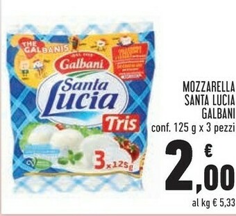 Conad Galbani Mozzarella Santa Lucia offerta