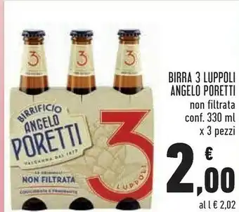 Conad Angelo poretti Birra 3 Luppoli 990 G(ml) offerta