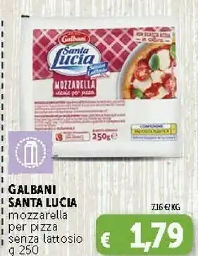Deco Supermercati Galbani Santa Lucia Mozzarella Per Pizza Senza Lattosio 250 G offerta