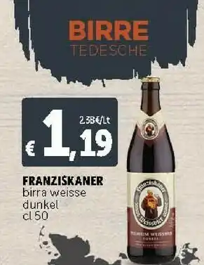 Franziskaner Birra Weisse Dunkel 500 Ml