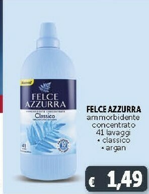 Deco Supermercati Felce Azzurra Ammorbidente Concentrato 41 Lavaggi offerta