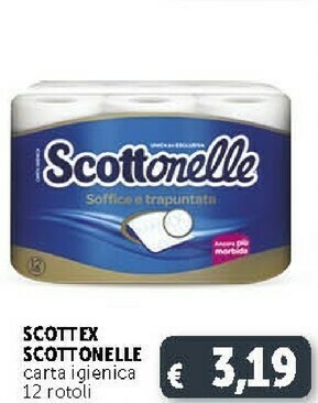 Deco Supermercati Scottex Scottonelle Carta Igienica 12 Rotoli offerta