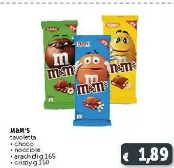 Deco Supermercati M&M's Tavoletta Choco offerta