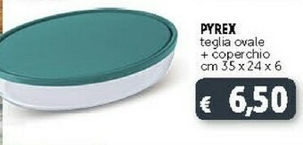 Deco Supermercati Pyrex Teglia Ovale Con Coperchio Cm 35x24x6 offerta