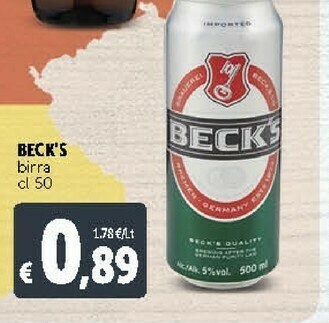 Deco Supermercati Beck's - Birra 500 g(ml) offerta
