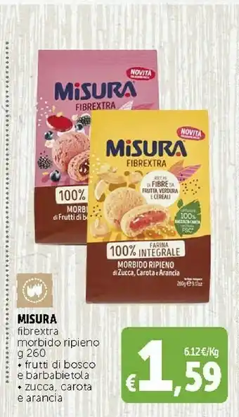 Deco Supermercati Misura Fibrextra Ripieno Di Frutti Di Bosco E Barbabietola 260 G(ml) offerta