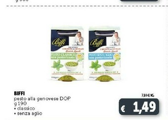 Deco Supermercati Biffi Pesto Con Basilico Genovese DOP Senza Aglio 190 G(ml) offerta