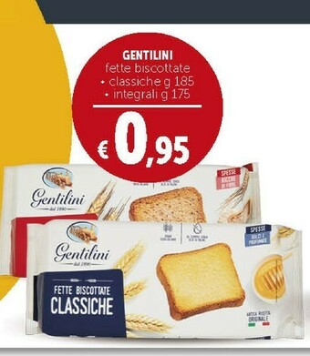 Deco Supermercati Gentilini Fette Biscottate Integrali 175 G(ml) offerta