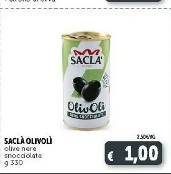 Deco Supermercati Saclà Sacla Olive Nere Snocciolate offerta