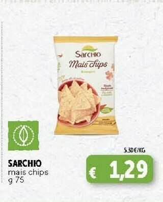 Deco Supermercati Sarchio Mais Chips Prodotto Biologico 75 G(ml) offerta
