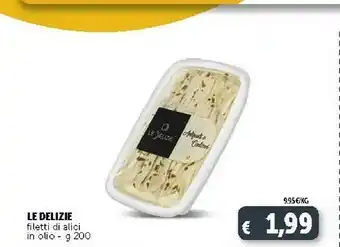 Deco Supermercati Le delizie Filetti Di Alici In Olio offerta