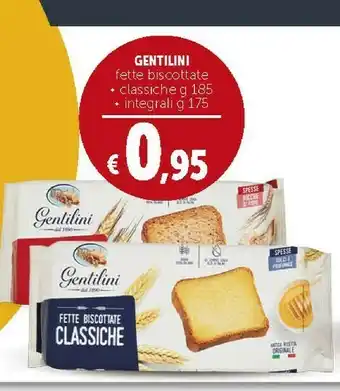 Deco Supermercati Gentilini Fette Biscottate Integrali 175 G(ml) offerta