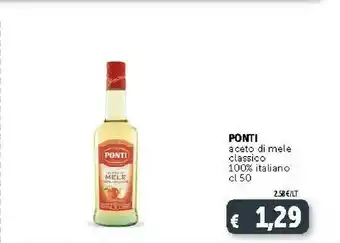 Deco Supermercati Ponti Aceto Di Mele 500 G(ml) offerta