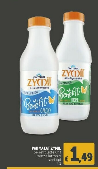Deco Supermercati Parmalat Zymil Latte Intero Alta Digeribilità Senza Lattosio UHT 1000 G(ml) offerta