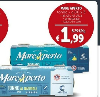 Deco Supermercati Mare aperto Tonno All'Olio Di Oliva 80 G(ml) offerta