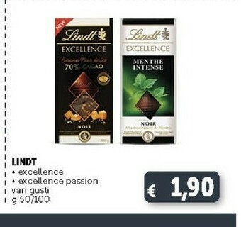 Deco Supermercati Lindt Excellence Poire Intense Noir 100 G(ml) offerta