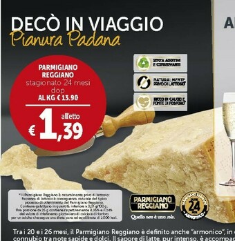 Deco Supermercati Parmigiano Reggiano Stagionato 24 Mesi Dop offerta