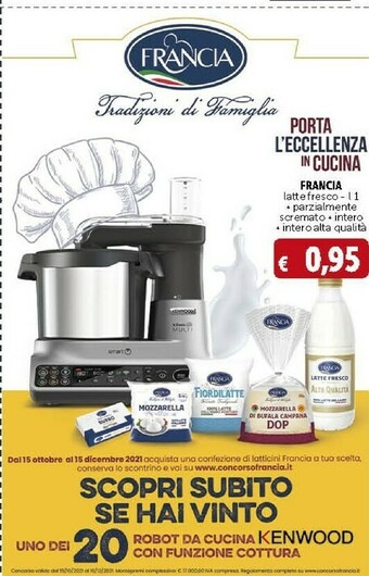 Deco Supermercati Francia - Latte Fresco Parzialmente Scremato 1000 g(ml) offerta