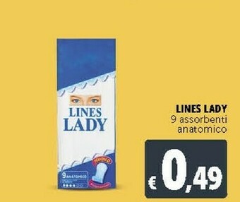 Deco Supermercati Lines Lady 9 Assorbenti Anatomico offerta