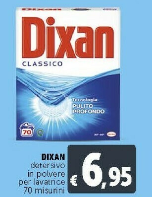 Deco Supermercati Dixan Detersivo In Polvere Per Lávatrice 70 Misurini offerta