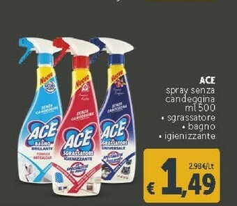 Deco Supermercati Ace Spray Senza Candeggina offerta