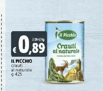 Deco Supermercati Il picchio Crauti Al Naturale 425 G offerta