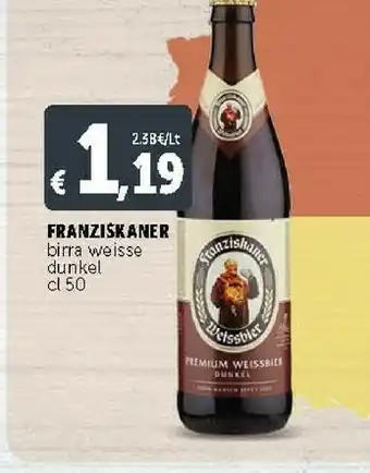 Deco Supermercati Franziskaner Birra Weisse Dunkel 50 Cl offerta