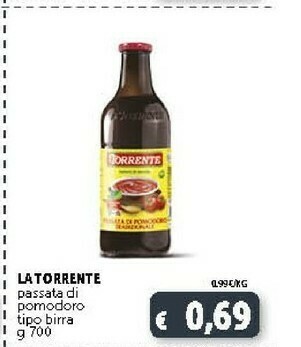 Deco Supermercati La Torrente - Passata Di Pomodoro Tradizionale 700 G(ml) offerta